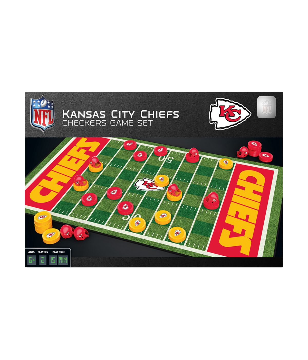  NFL Checkers Game Set - Kansas City Chiefs Multi - Multi - Bonton