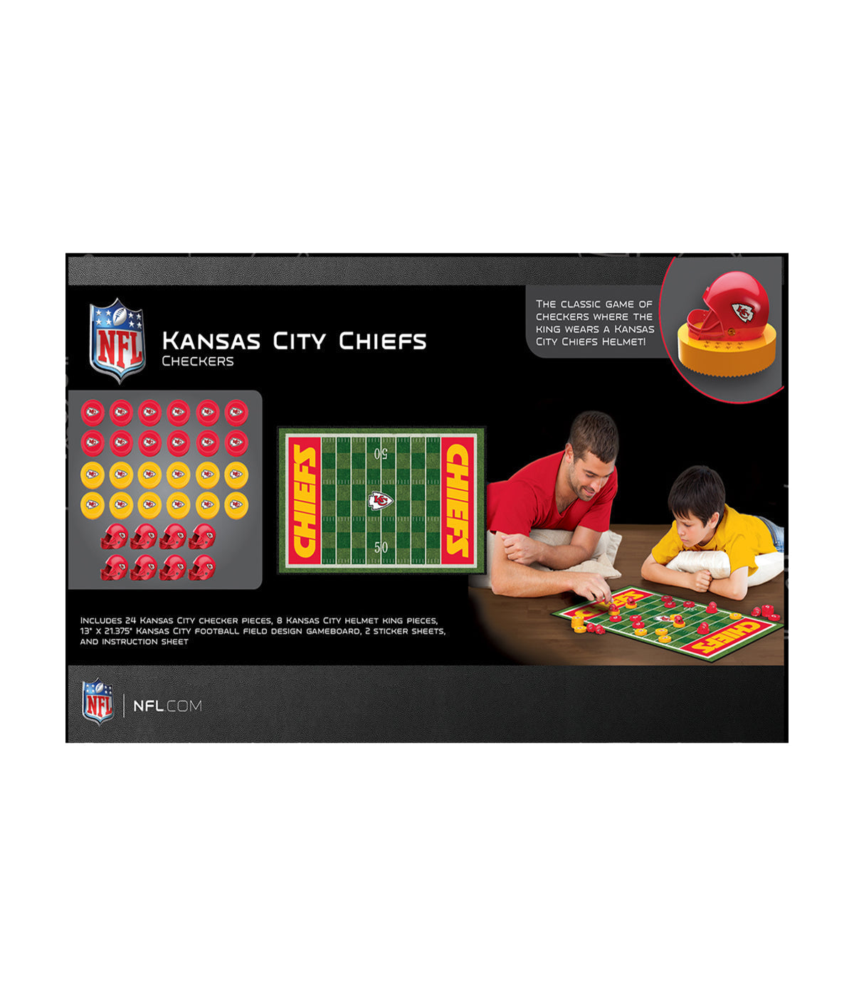  NFL Checkers Game Set - Kansas City Chiefs Multi - Multi - Bonton