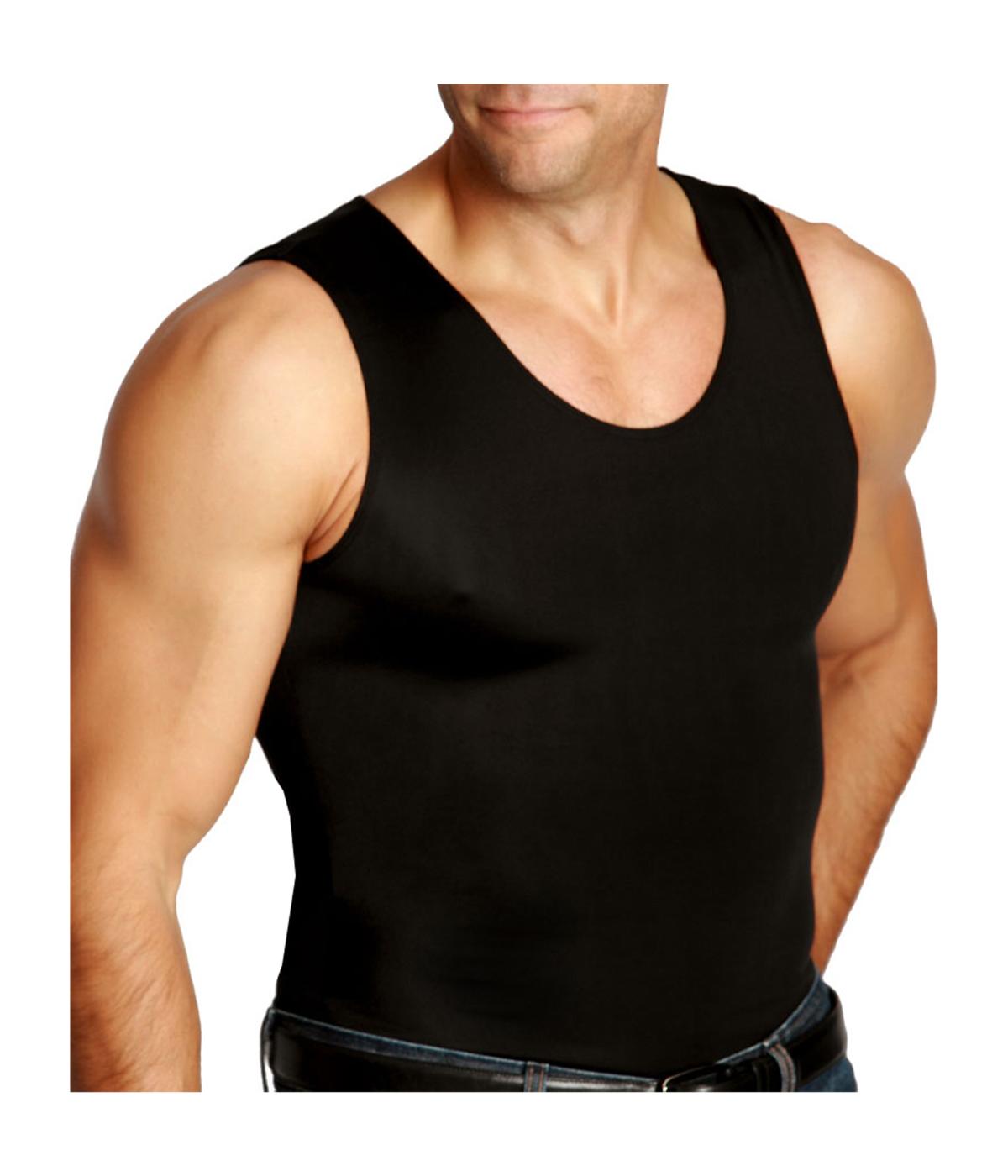  Insta Slim Compression Muscle Tank - Black - Bonton