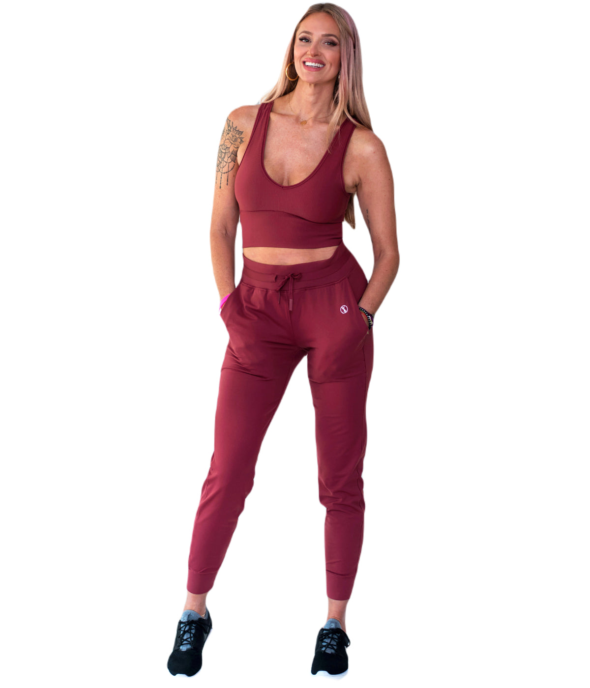  Style Luxe Activewear Multi Use Joggers - Red - Bonton