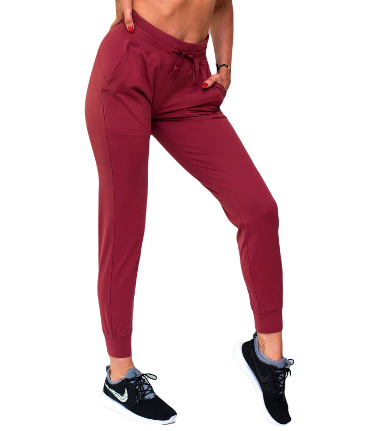  Style Luxe Activewear Multi Use Joggers - Red - Bonton