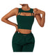  Style Luxe Activewear Muse Crop Top - Green - Bonton