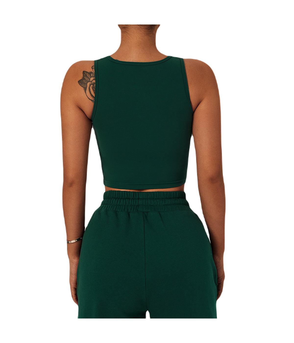  Style Luxe Activewear Muse Crop Top - Green - Bonton