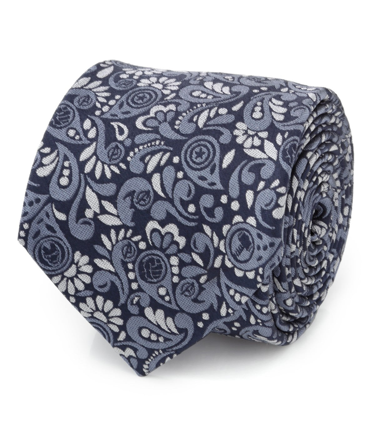  Cufflinks Avengers Paisley Icons Navy Men's Tie - Navy - Bonton