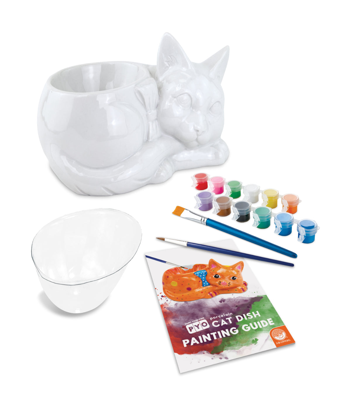  Paint Your Own Porcelain Cat Dish Multi - Multi - Bonton