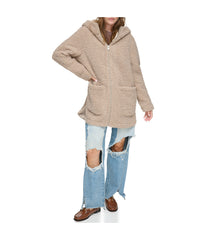 Seneca Faux Sherpa Zip Jacket Mushroom