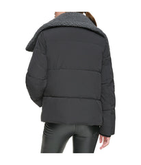 Valencia Water Resistant Faux Shearling Lined Puffer Black