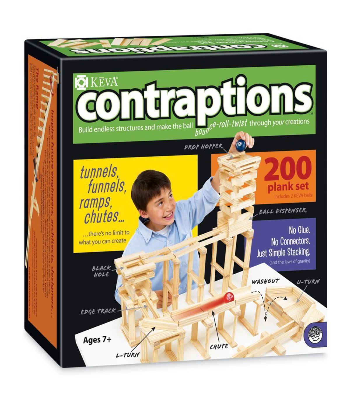  KEVA Contraptions - 200 Plank Set Multi - Multi - Bonton