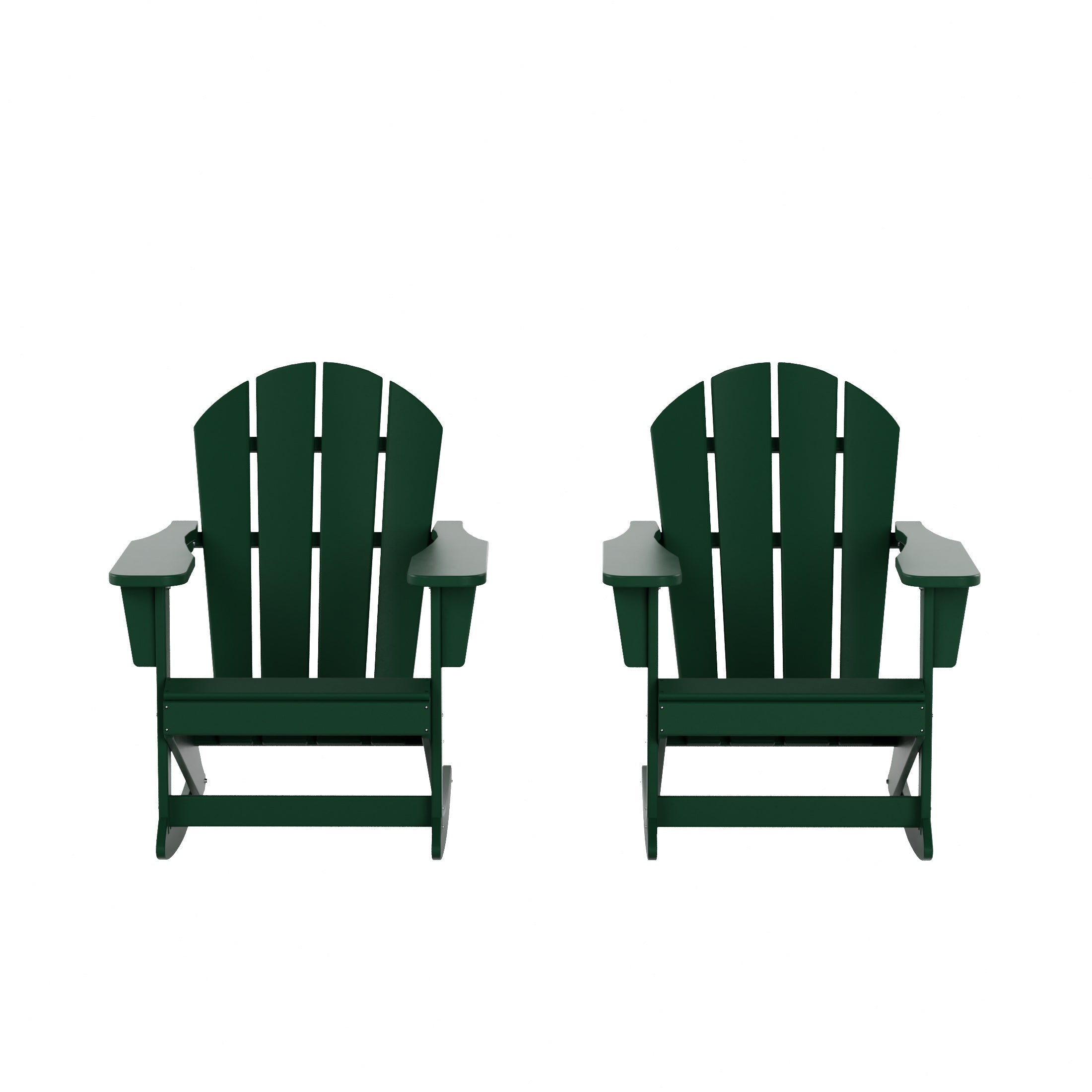  Westin Furniture Outdoor Patio Porch Rocking Adirondack Chair, Set of 2 - Turquoise - Bonton