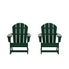 Outdoor Patio Porch Rocking Adirondack Chair, Set of 2