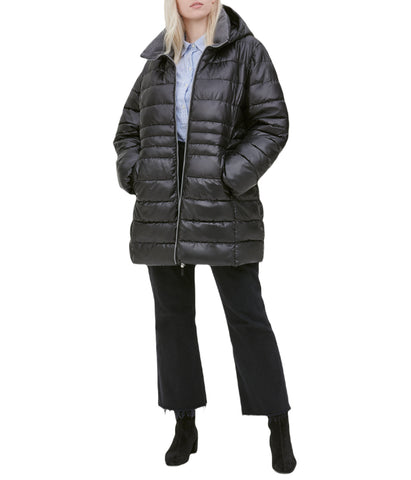 Windsor Faux Parka Plus Size Black