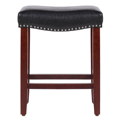 24" Upholstered Saddle Seat Single Counter Stool