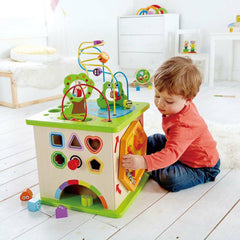 Hape Country Critters 5-Sided Wooden Play Cube for Toddlers