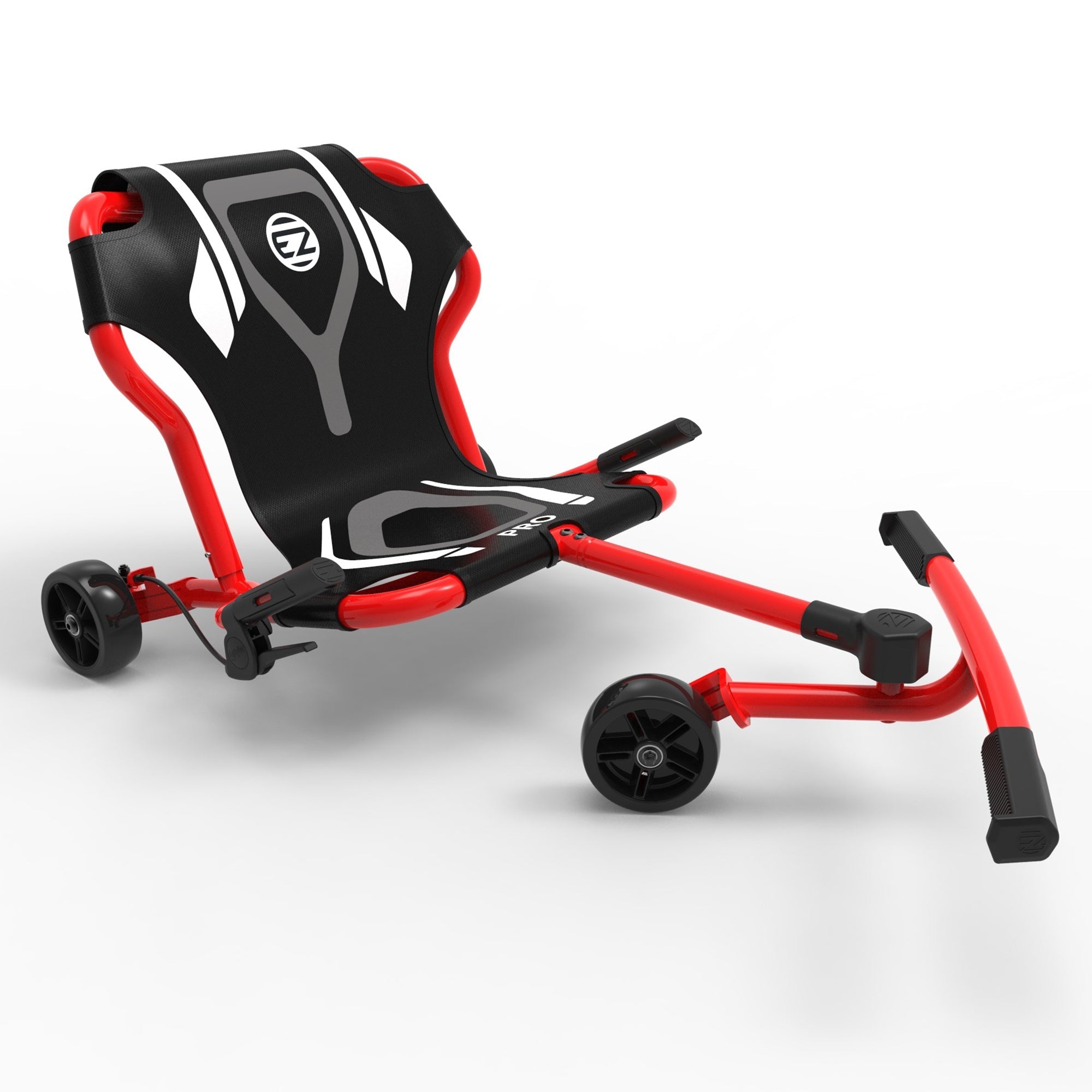  Ezyroller EzyRoller: Pro X - Red - Ride-On Scooter, Cambering Motion, Pedal Free Cart, Hand Brakes, Extendable Frame, 220lb Capacity, Kids & Adults Ages 9+ - Multi - Bonton