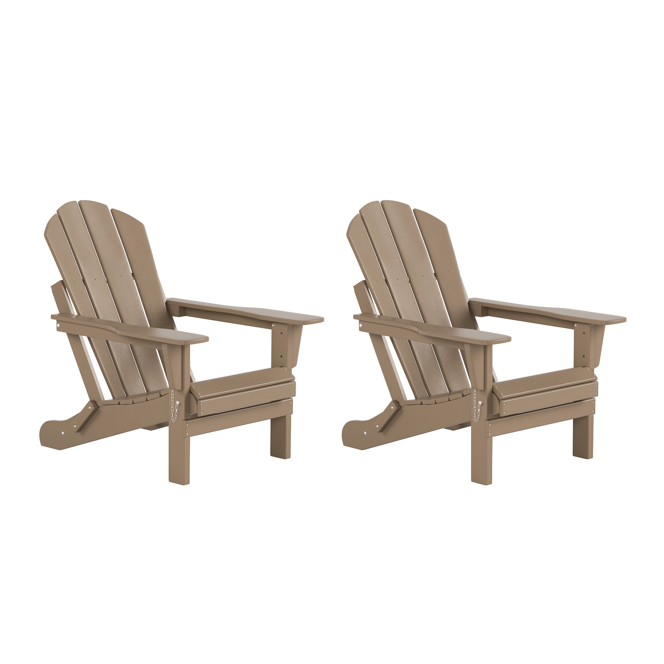  Westin Furniture Outdoor Folding Adirondack Chair, Set of 2 - Orange - Bonton