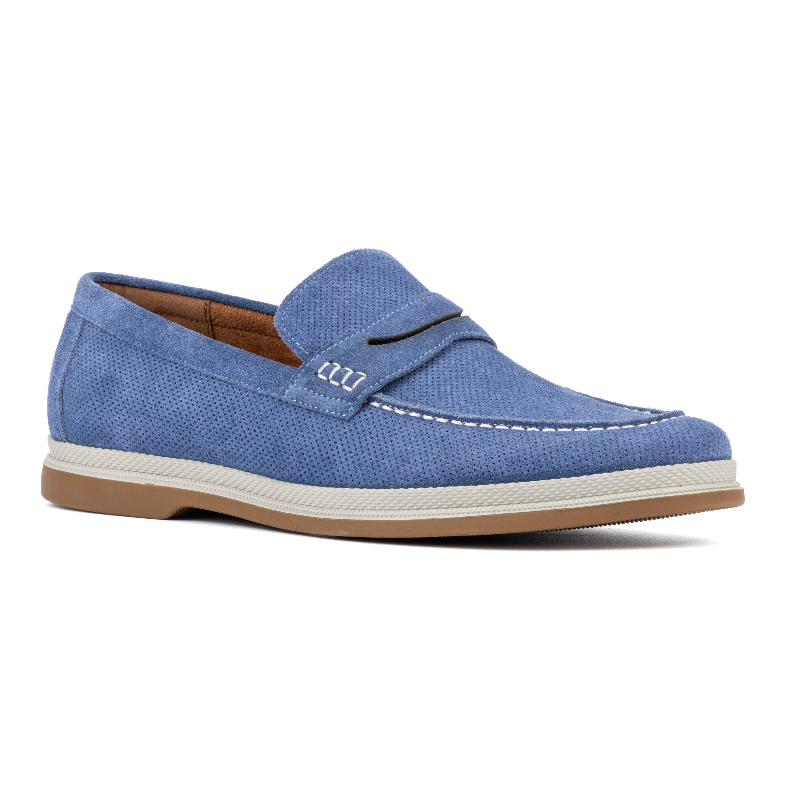  Vintage Foundry Co. Men's Menahan Casual Loafers - Blue - Bonton