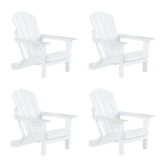 Outdoor Patio Folding Adirondack Chair, Set of 4