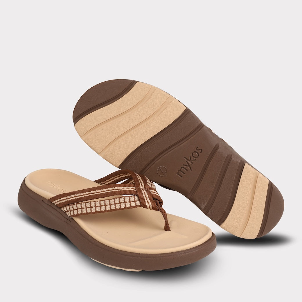  Mykos Nami Women's Thong Sandal - Chocolate - Bonton