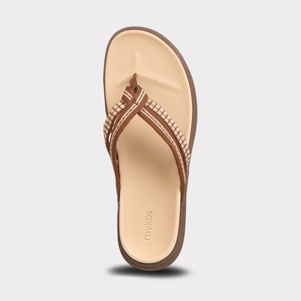  Mykos Nami Women's Thong Sandal - Chocolate - Bonton