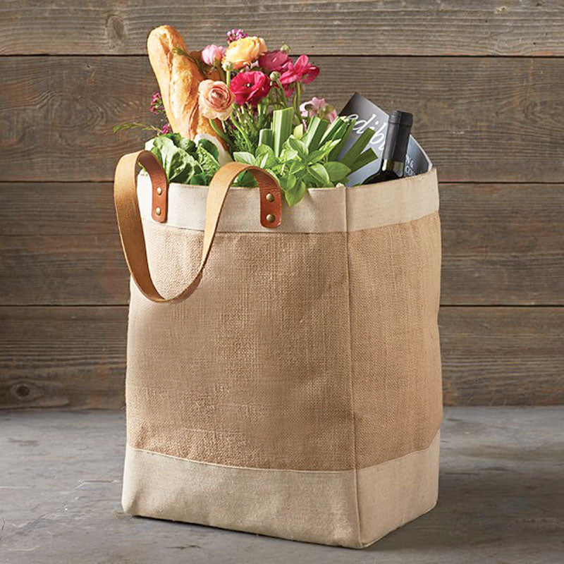  Caravan Burlap Natural Market Tote - Default Title - Bonton