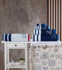 Nautical Blanket Stripe 2 Piece Hand Towel Set