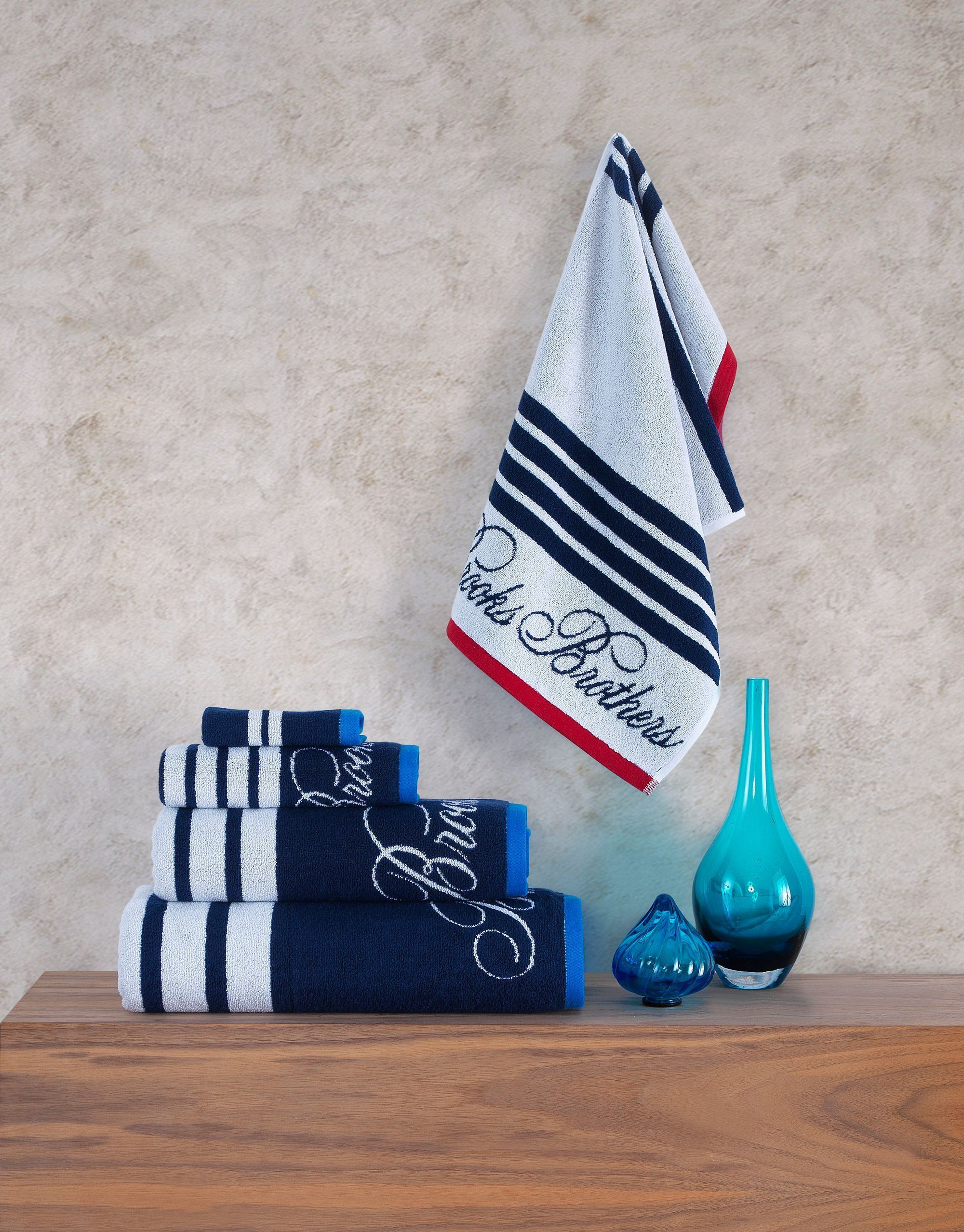  Brooks Brothers Nautical Blanket Stripe Shower Curtains - Navy - Bonton