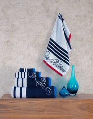 Nautical Blanket Stripe 4 Piece Wash Towel Set