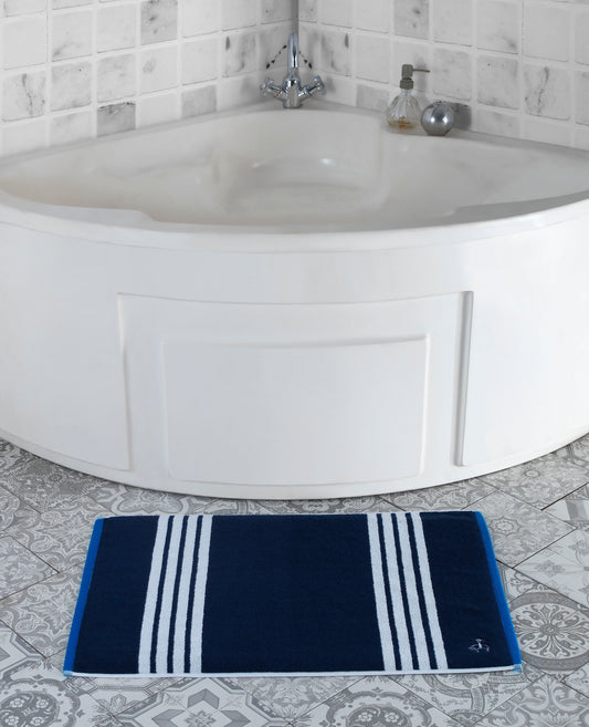 Nautical Blanket Stripe Bath Mat