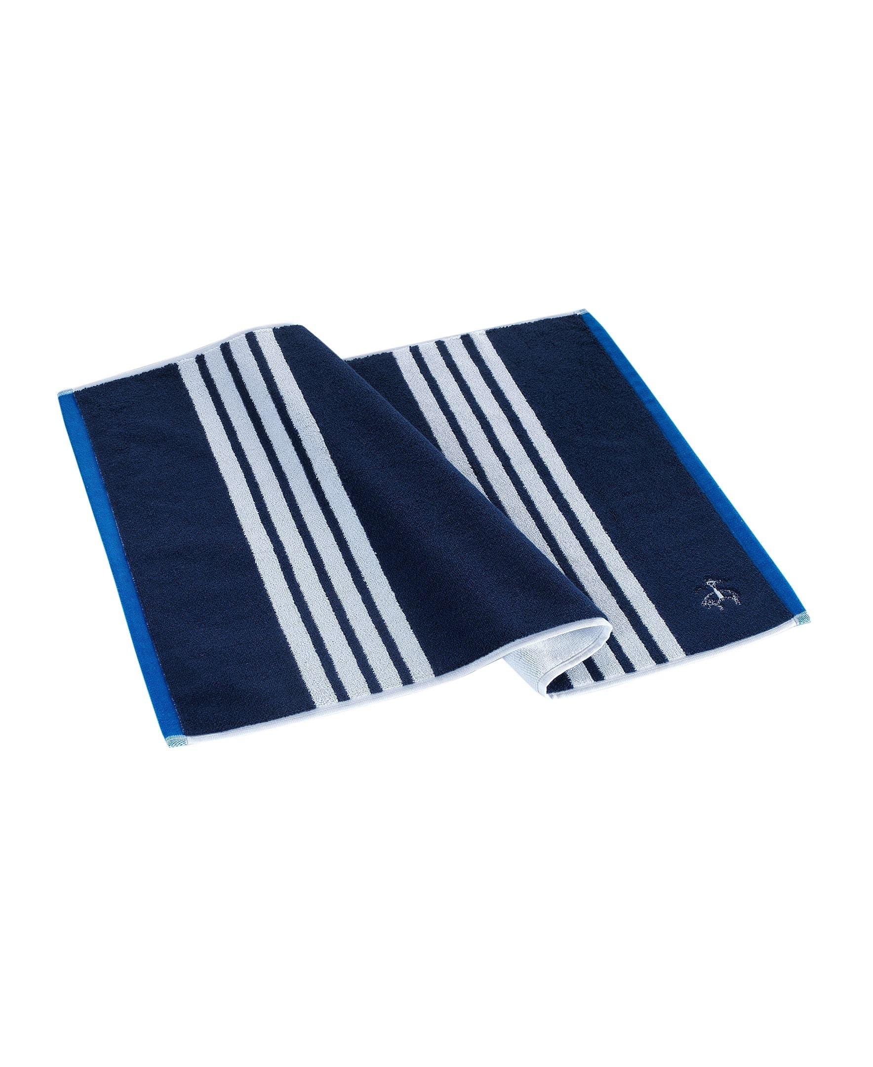  Brooks Brothers Nautical Blanket Stripe Bath Mat - White - Bonton