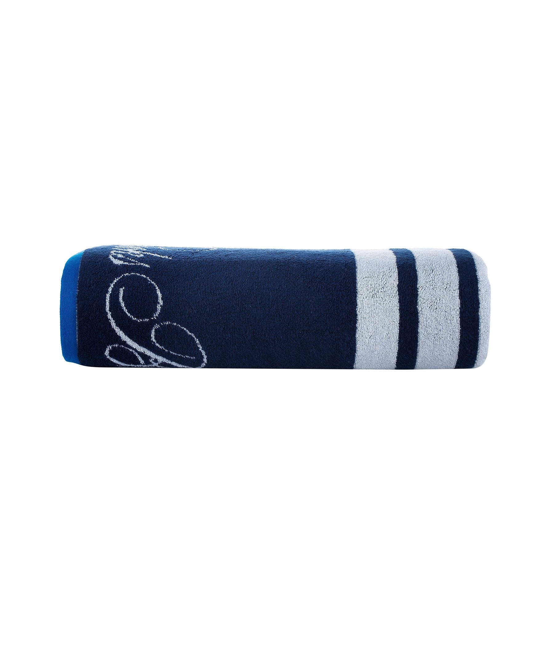  Brooks Brothers Nautical Blanket Stripe Bath Sheet - Navy - Bonton