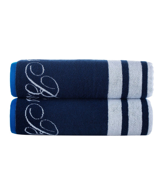 Nautical Blanket Stripe 2 Piece Bath Sheet Set