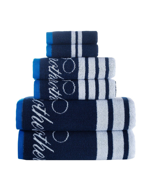 Nautical Blanket Stripe 6 Piece Towel Set