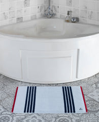 Nautical Blanket Stripe Bath Mat