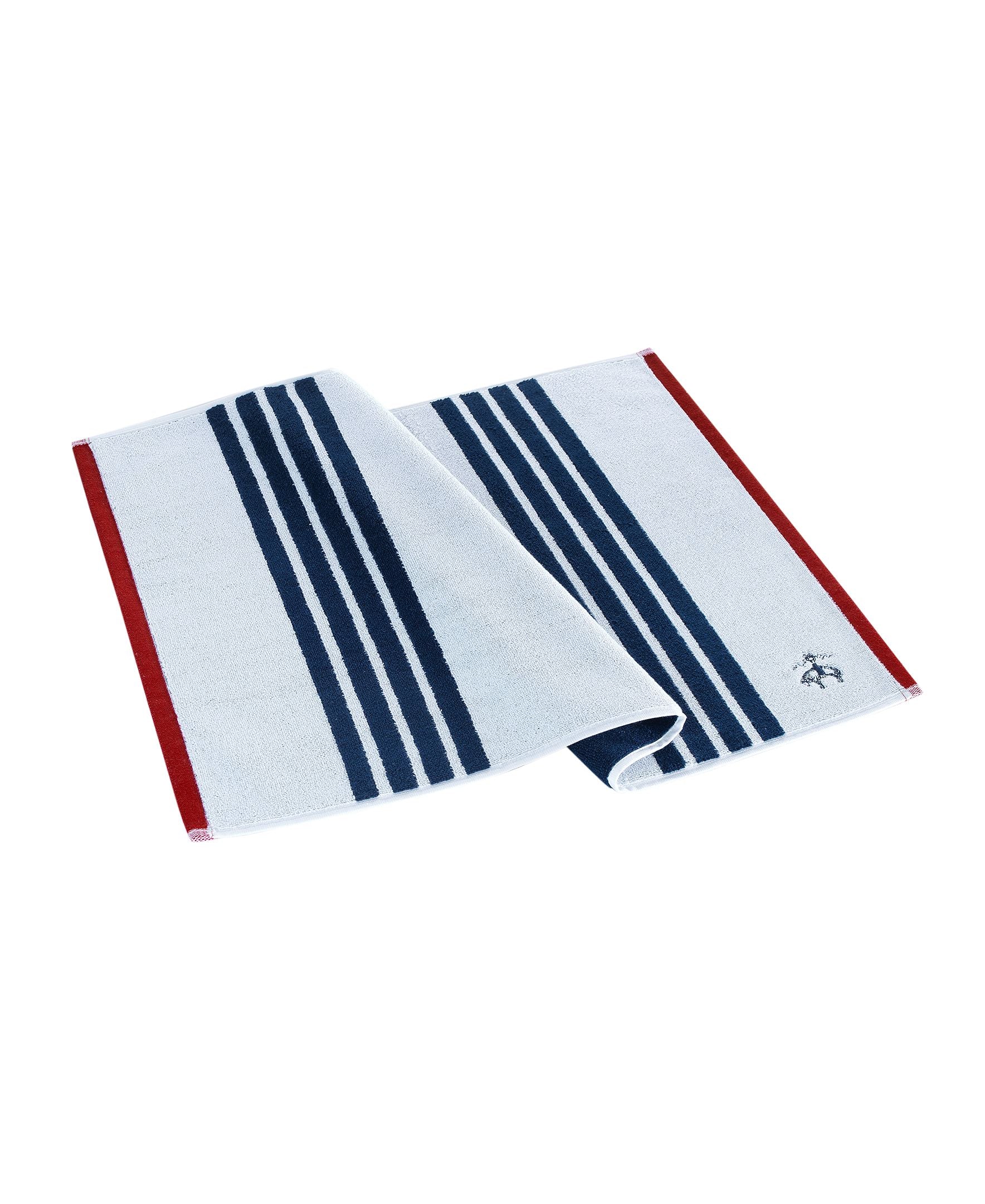  Brooks Brothers Nautical Blanket Stripe Bath Mat - White - Bonton