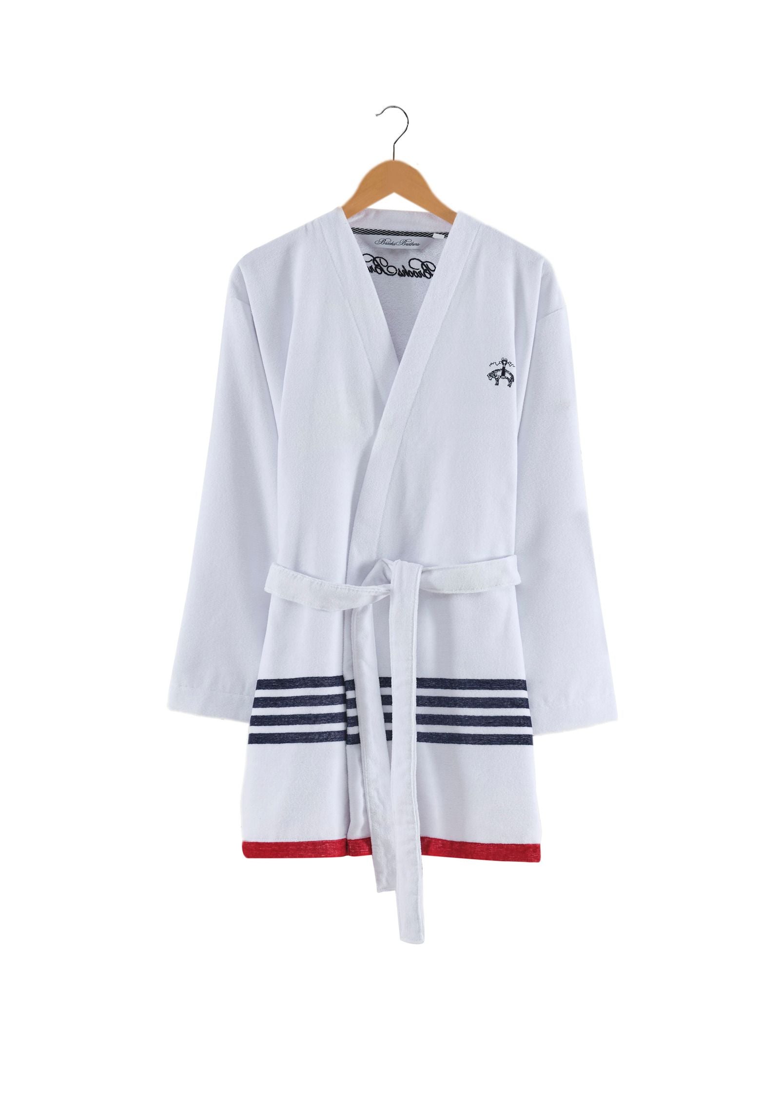  Brooks Brothers Nautical Blanket Stripe Bathrobe - Navy - Bonton