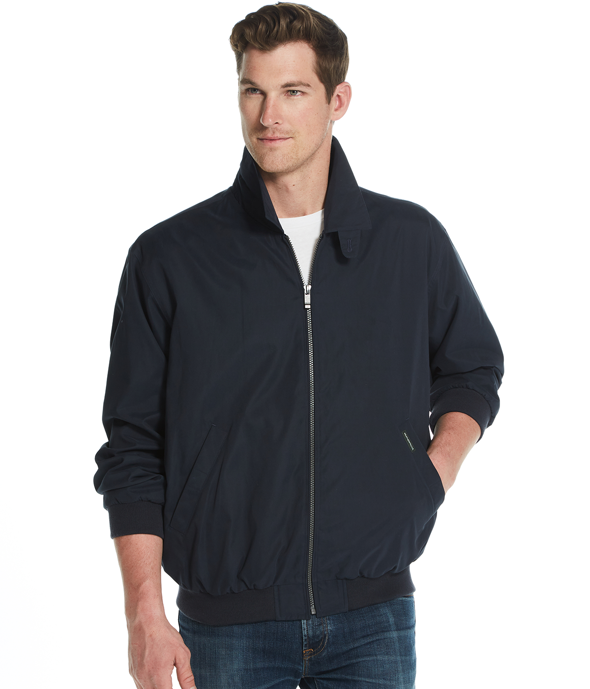  Weatherproof Men's Microfiber Golf Jacket - Navy - Bonton