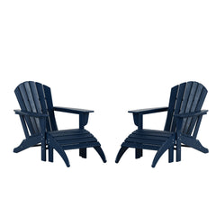 Altura Outdoor Adirondack Chair With Ottoman 4-Piece Set