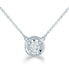  Kgs Jewels Inc 1/6 CTW Natural Diamond Solitaire Necklace in 14K Gold with Bezel Set - White - Bonton