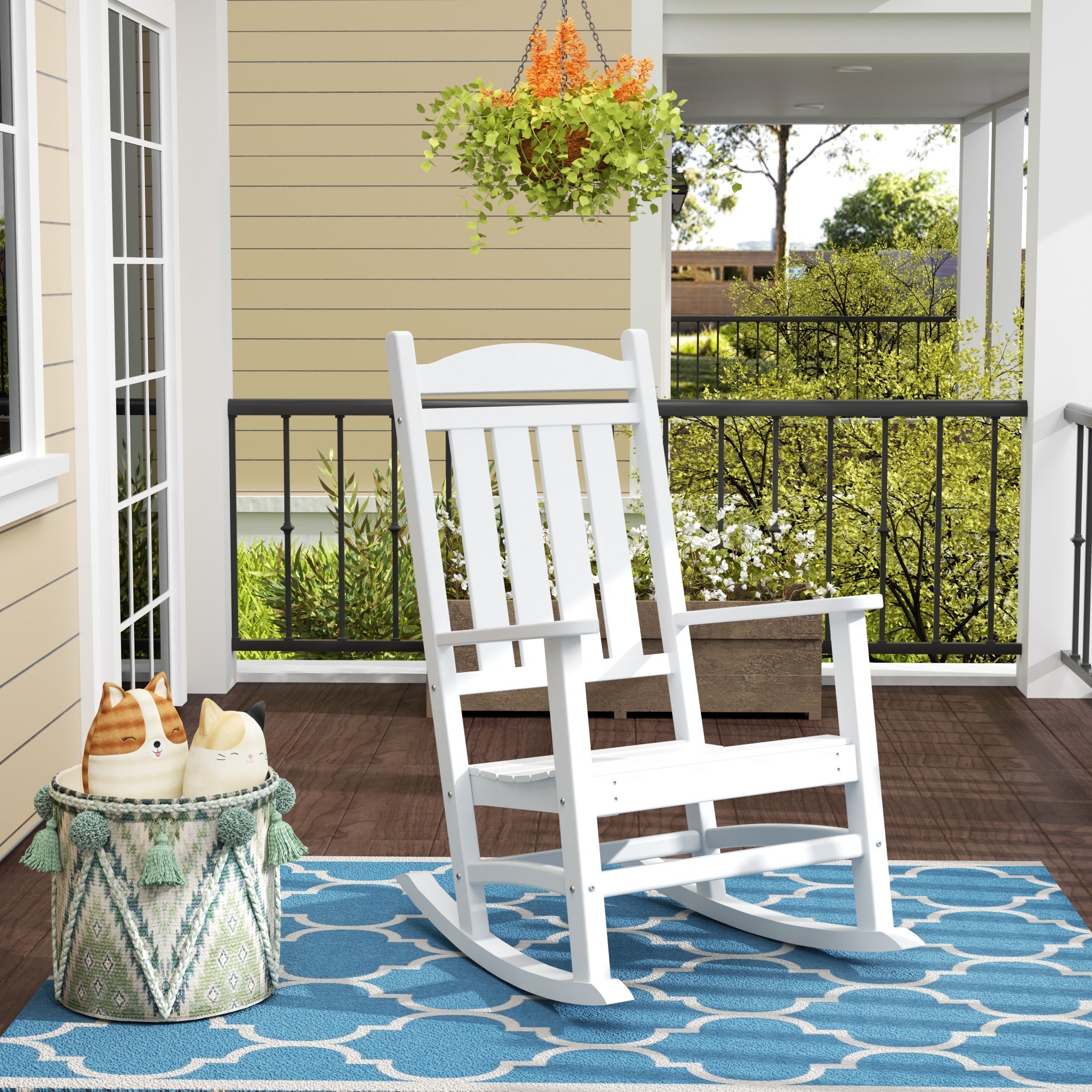  Westin Furniture Laguna Classic Porch Rocking Chair - Gray - Bonton