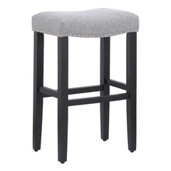 29" Upholstered Backless Saddle Seat Bar Stool