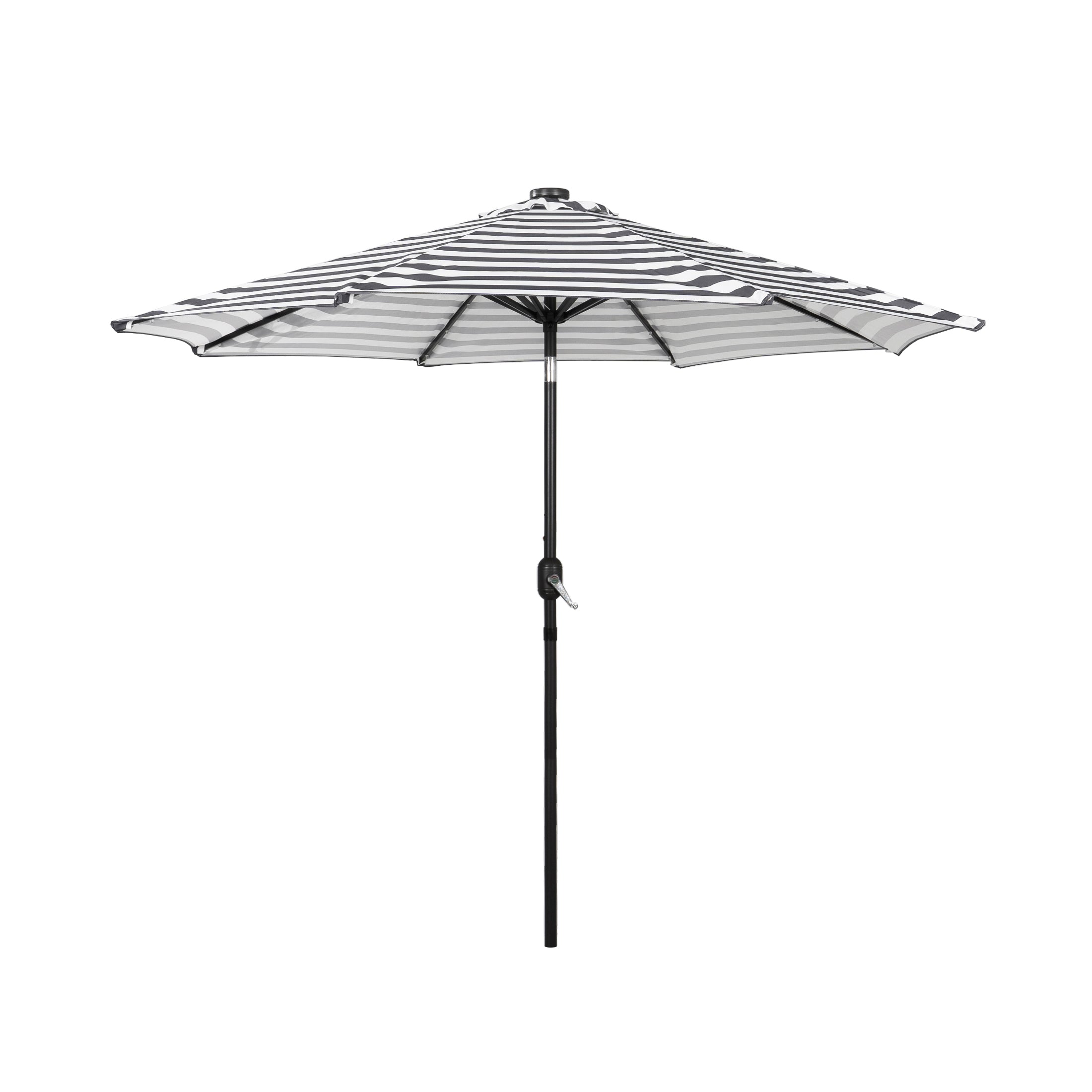  Westin Furniture 9 ft Outdoor Patio Solar LED Market Table Umbrella - Beige - Bonton