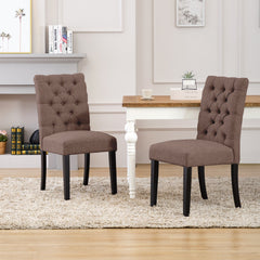 Upholstered Button Tufted Dining Side Chair