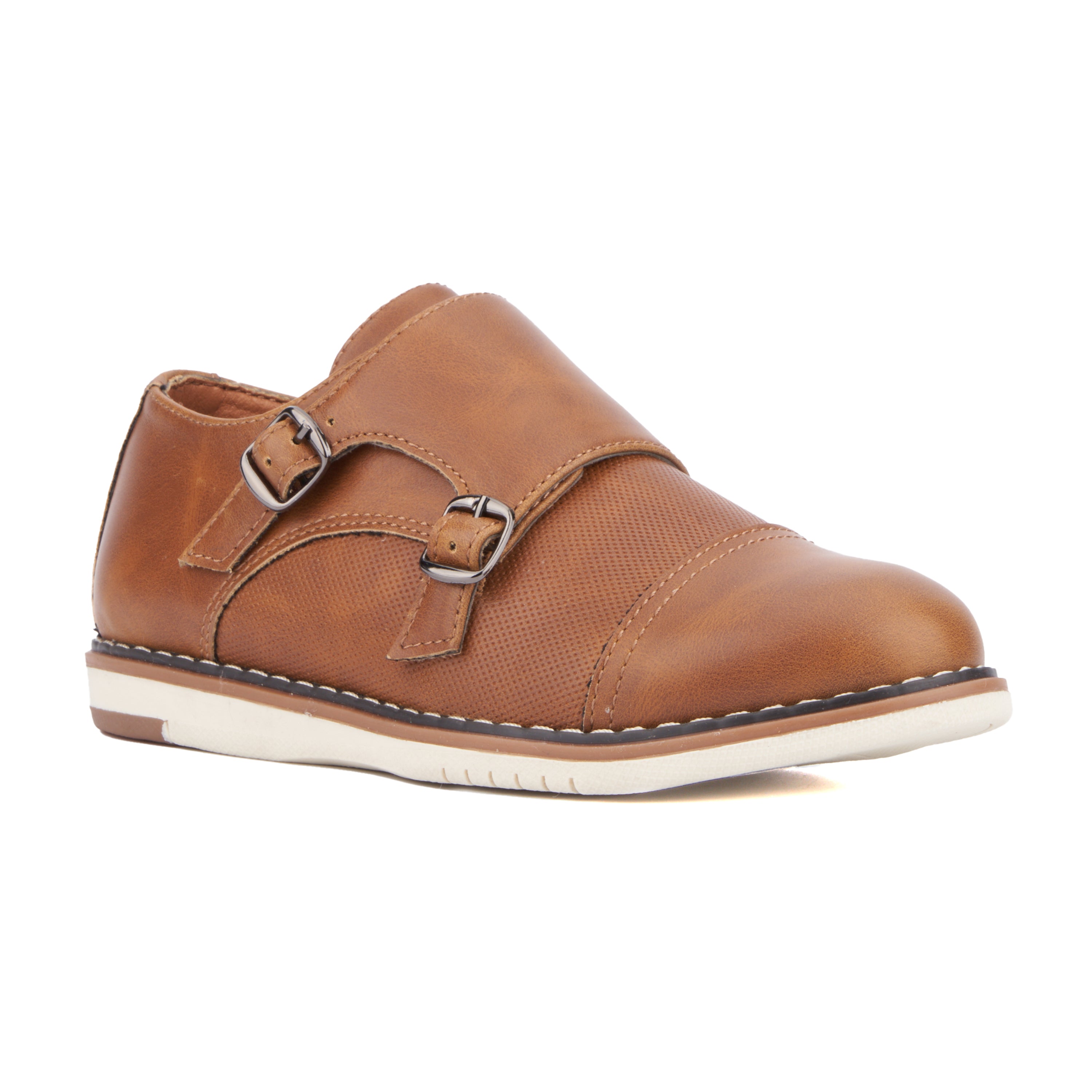  Xray Footwear Boy's Michael Dress Casual Monk Straps - Black - Bonton