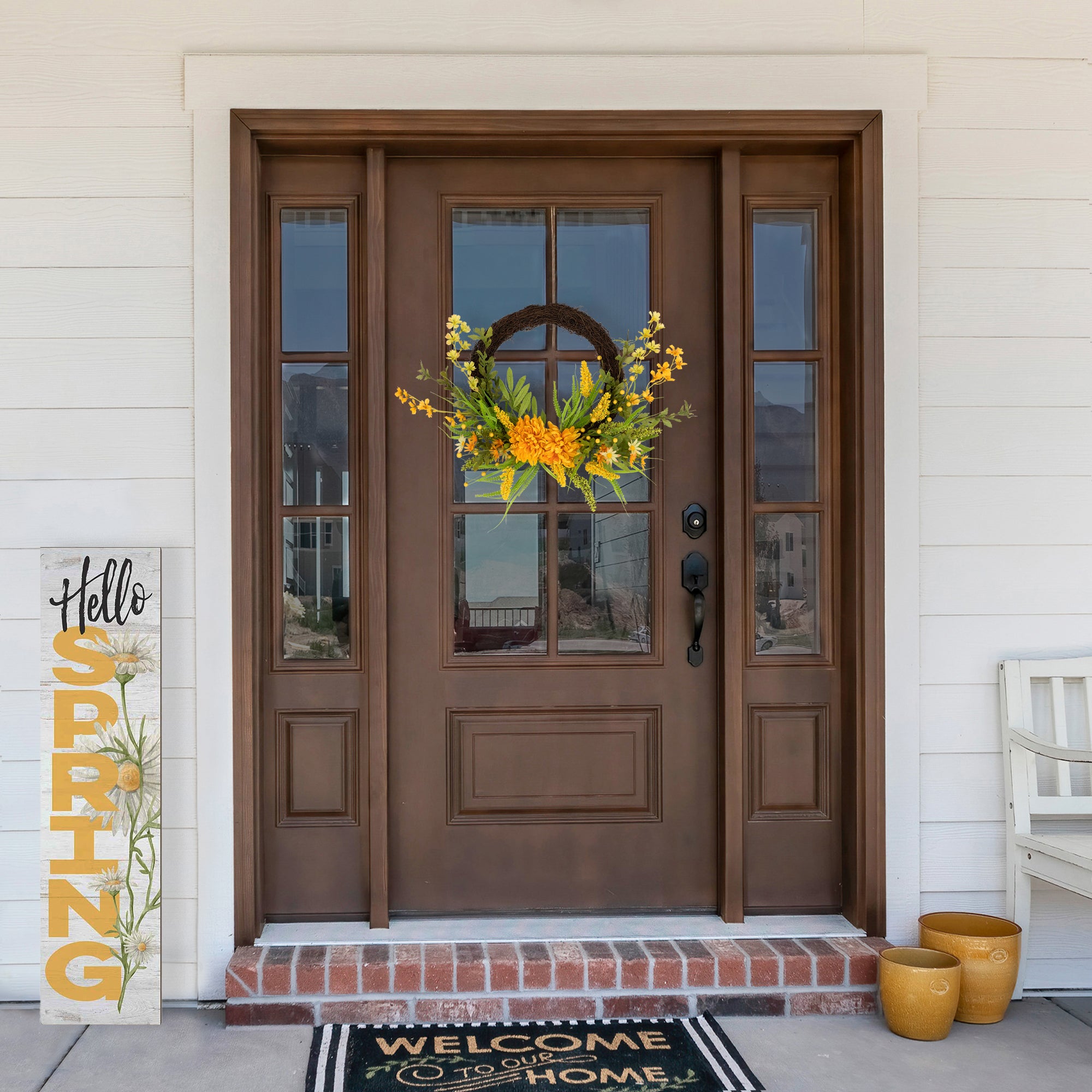  Northlight Peonies Artificial Fall Harvest Twig Wreath  22-Inch  Unlit - Default Title - Bonton