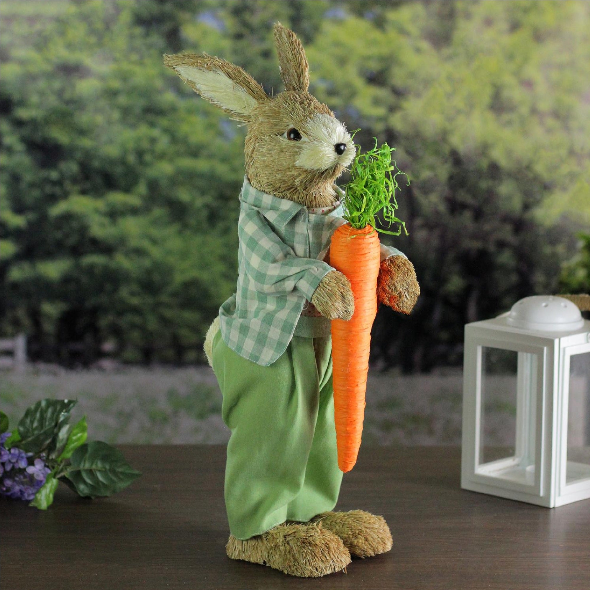  Northlight Spring Sisal Standing Bunny Rabbit Figure With Carrot - 19