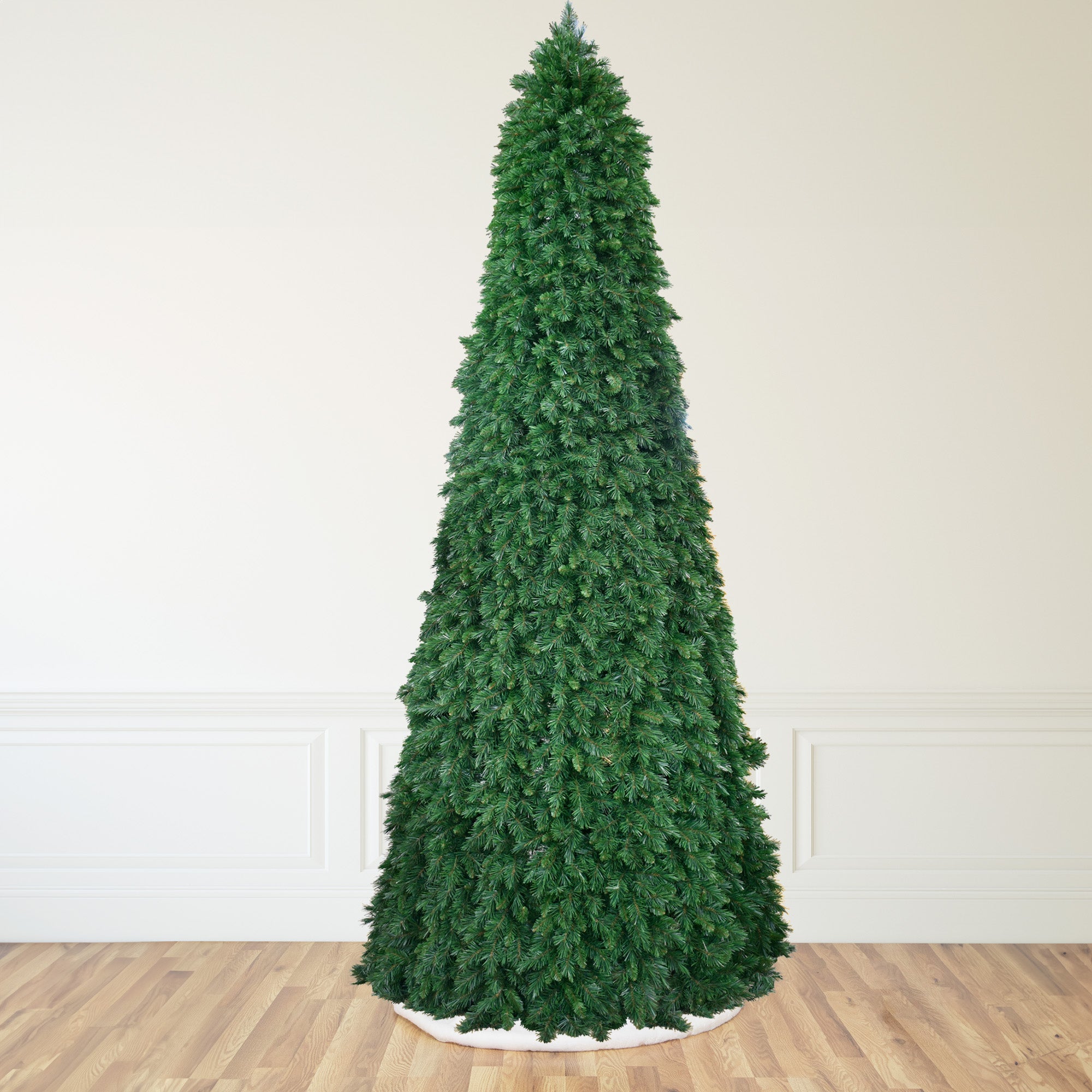 Northlight Pre-Lit Pencil Pine Artificial Christmas Tree - 15' - Clear Lights - Default Title - Bonton