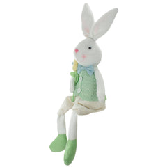 Boy Bunny Rabbit Easter and Spring Figure - 24" - White and Green