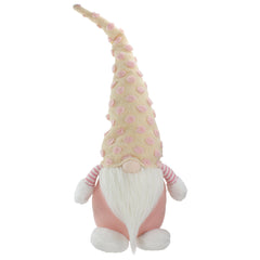 Plush Gnome Figure with a Polka Dot Hat, 24"