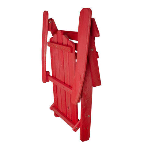 36" Red Classic Folding Wooden Adirondack Chair