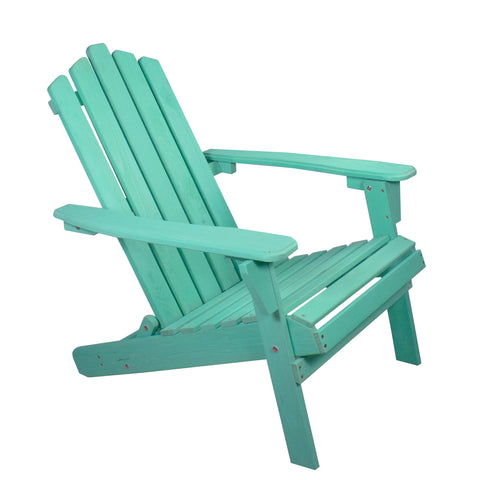 36" Green Classic Folding Wooden Adirondack Chair